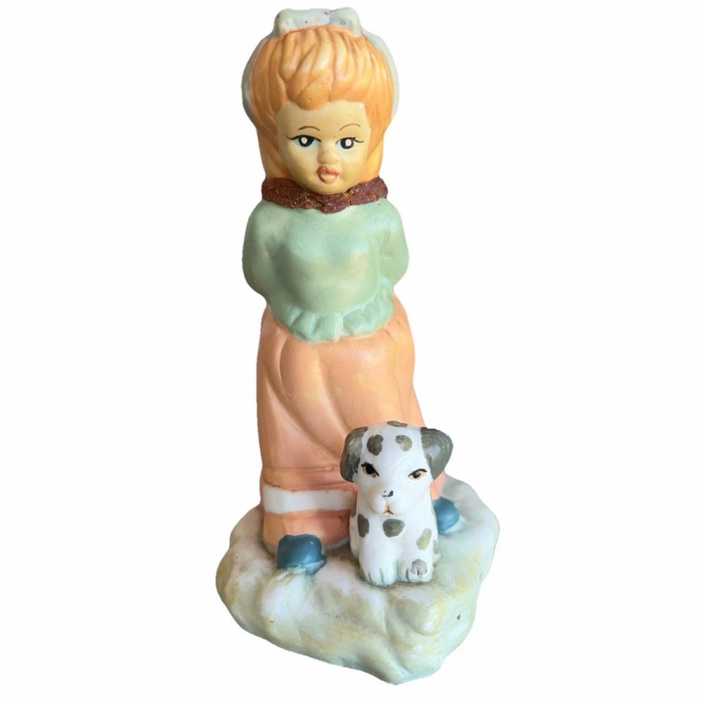 Vintage Figurine with Girl and Dog